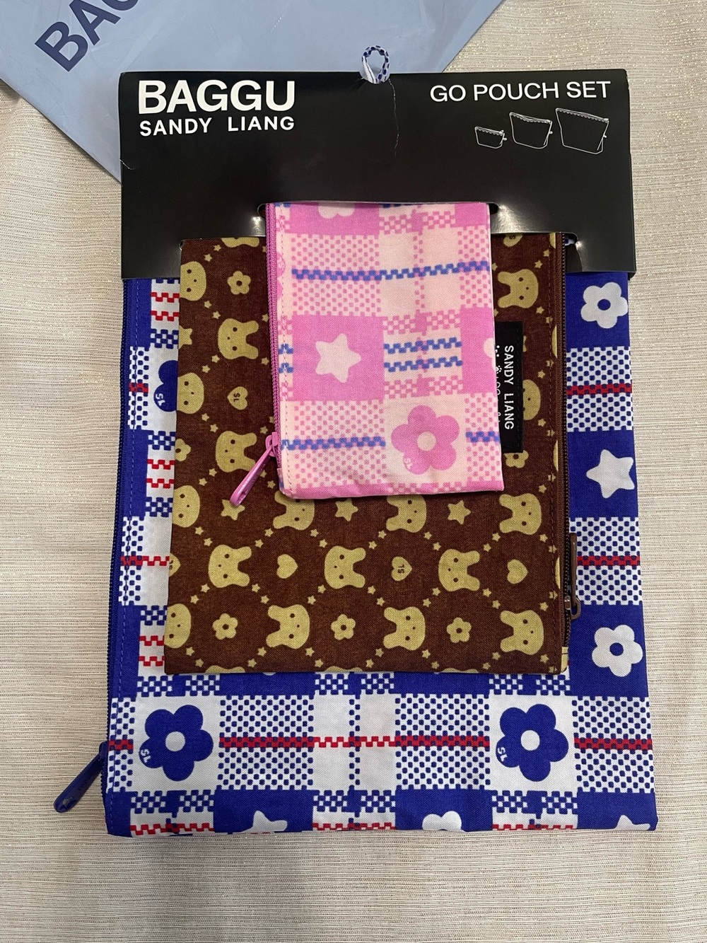 BAGGU x Sandy Liang Go Pouch Set